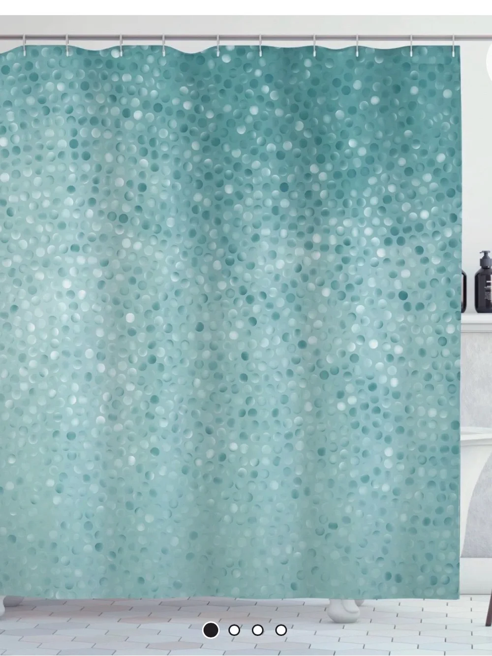 🚿💙 NEW Ambesonne Aqua Bubble Shower Curtain w/ Hooks 69”x70”